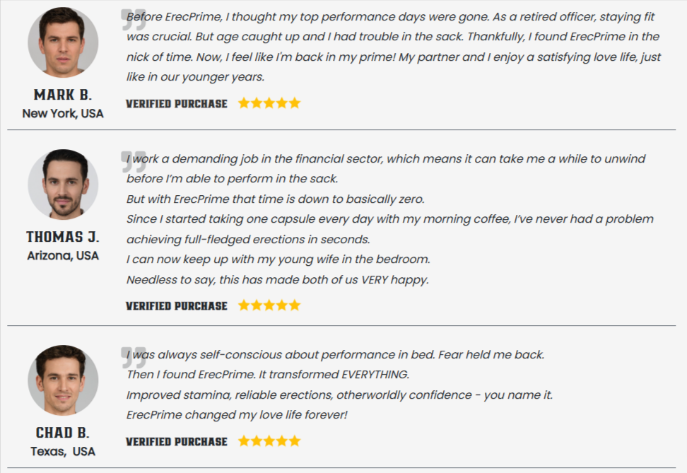 ErecPrime Customer Reviews